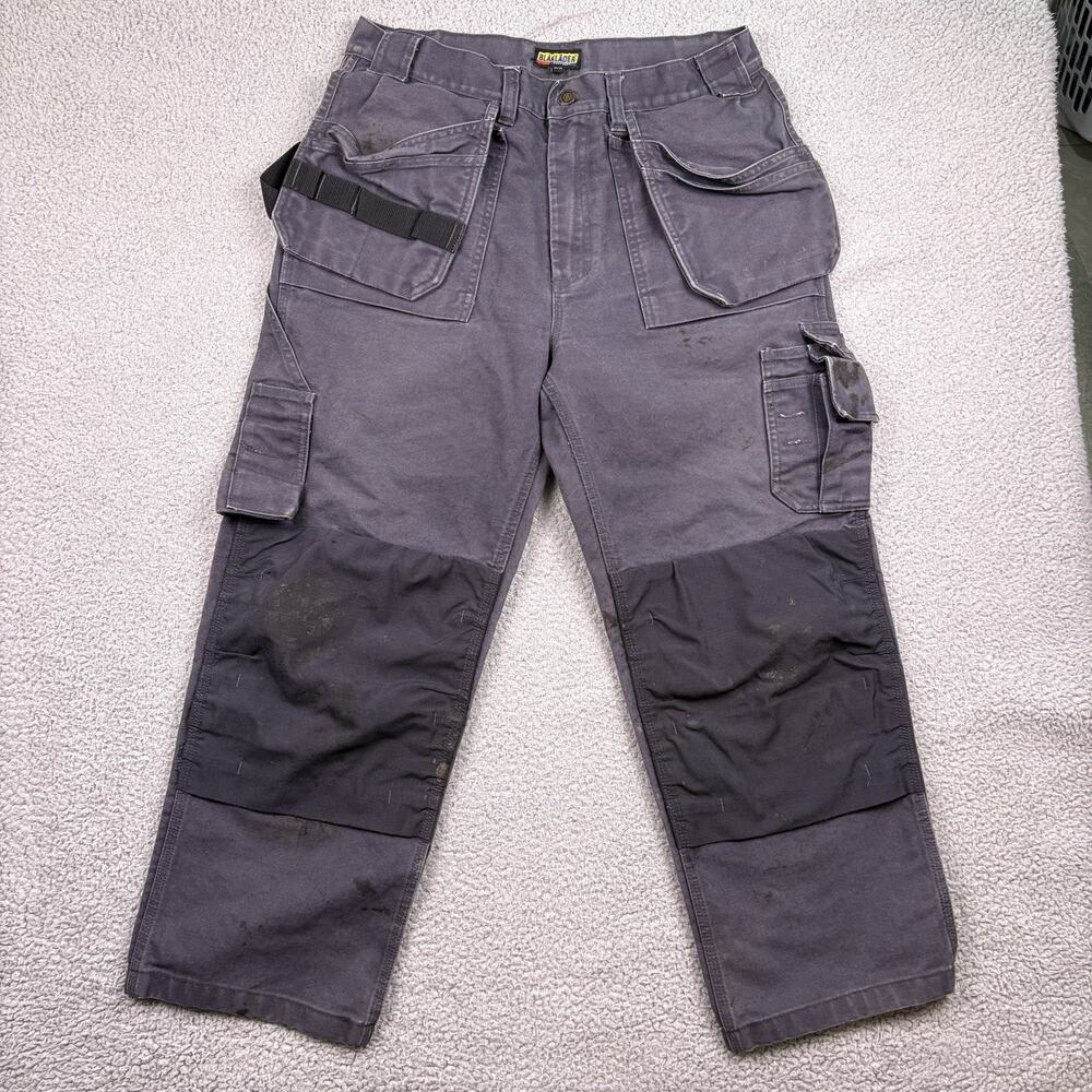 Blaklader Pants Mens 32x26 Canvas Workwear Utility Double Knee Carpenter Heavy